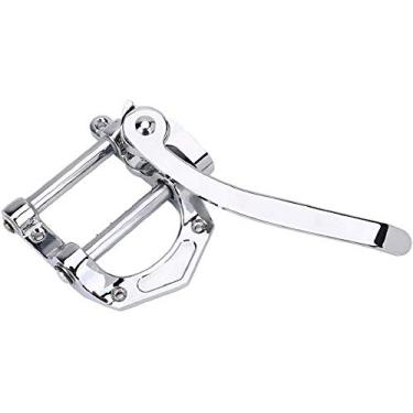 Imagem de Traseiro Vibrato para guitarra, tremolo, unidade tremolo de topo plano, ponte vibrato para guitarras elétricas Tele, SG, LP, ETC, prata