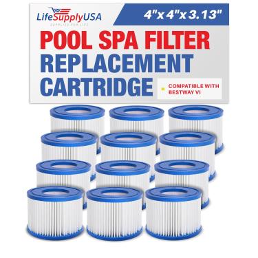 Imagem de LifeSupplyUSA Filtro de reposição para spa para piscina compatível com Bestway VI (12)