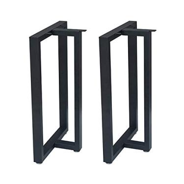 Imagem de 2 Pack Industrial Simple Metal Furniture Legs 28” H x 17.7” W,DIY Decor Brackets Shelf,Coffee Dining Tables Legs,Desk Legs,End Table Legs,Bench Legs
