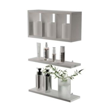Imagem de Nichos Prateleiras Decorativas Provença 40cm Branco para Banheiro