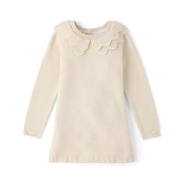 Imagem de The Children's Place Vestido suéter de manga comprida para bebês meninas e crianças pequenas, Margarida branca, 9-12 Meses