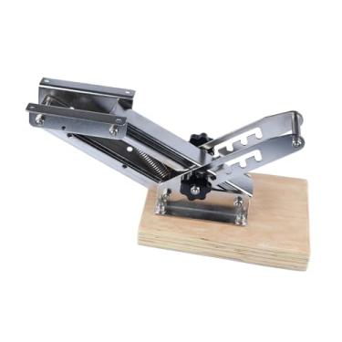 Imagem de oshhni Suporte para motor de popa de 2 tempos, suporte de aço inoxidável, base de madeira resistente, acessórios para carga máxima de 20, fácil instalação