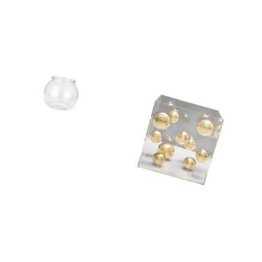 Imagem de Fenteer Aquário Pequeno Transparente, Ornamento Redondo, Tigela, Vaso, Decoração de Mesa, Artesanato Versátil, Decoração para Casa, Mesa de Escritório, Varand