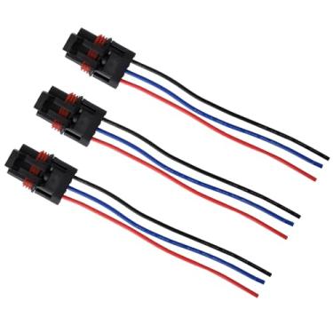 Imagem de 3un. Conjunto Cabos Plugue Alimentação Barra Pulso para Polaris, Cabo Alimentação para Ranger XP 1000/RZR/RS1/General 2018-2025 (Preto, Azul, Vermelho)