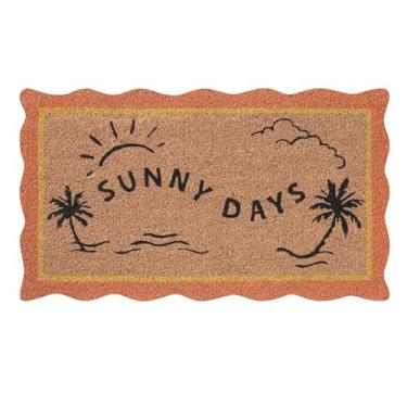 Imagem de Folkulture Tapete de porta Home Sweet Home, tapetes ecológicos para porta da frente, 71 cm x 40 cm, tapete de boas-vindas ou capacho para entrada de casa, tapetes duráveis e antiderrapantes de coco