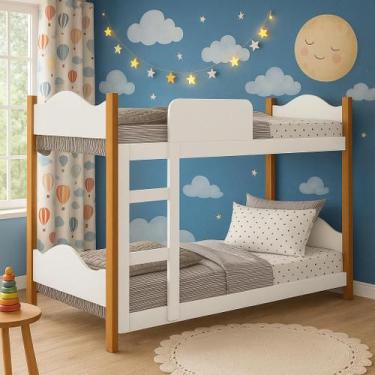 Imagem de Mini Beliche Infantil Encanto Com Grade de Proteção - LV - LV MÓVEIS