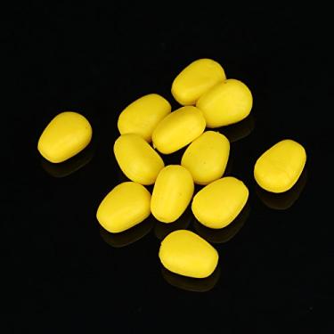 Imagem de ZJchao Milho Falso 60 Peças, Equipamento de Pesca de Carpa Isca de Bagre 6 Cores Iscas Flutuantes, Com Perfume Agradável, para Carpa, Pesca de Truta, Peixe de Gato (Amarelo)