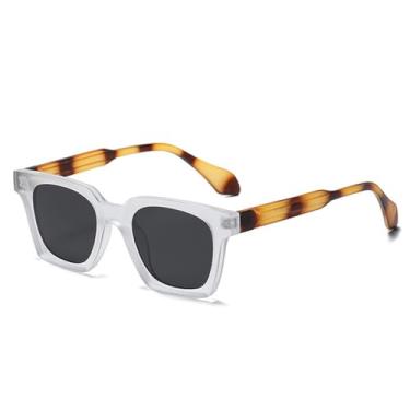 Imagem de Óculos de Sol Bicolor Feminino UV400 Masculino para Esportes ao Ar Livre, Corrida e Ciclismo, Lentes Âmbar Transparentes e Cinza
