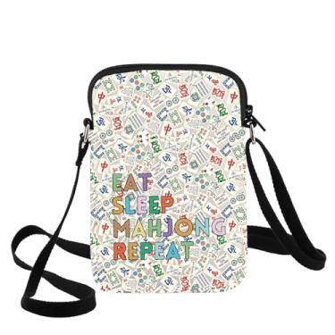 Imagem de G2TUP Mahjong Bolsa tiracolo Mahjong Lover Gift Eat Sleep Mahjong Repeat Shoulder Bag Mahjong Theme Merch, Eat Sleep Mahjong Cb, Bolsa tiracolo