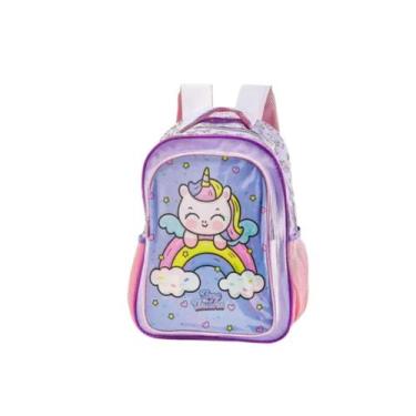 Imagem de Mochila de Costas Infantil de Unicórnio para Menina Escolar - Mormino,