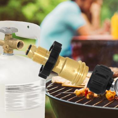 Imagem de Adaptador universal de tanque de propano POL para QCC1/Tipo 1 Conexão antiga para dispositivo de segurança de válvula de latão com chave inglesa