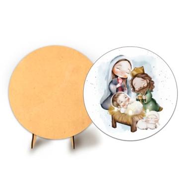 Imagem de Painel Com Elastico Redondo 50cm Natal + Suporte MDF (NAT164)