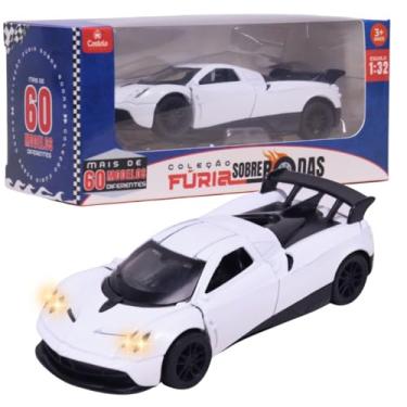Imagem de Carrinho Miniatura Branco Pull Back 1:32 C/Som e Luz - Castela