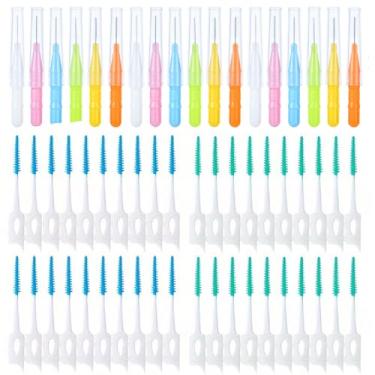 Imagem de Maoerdental Escova interdental, 360 peças, escova descartável de silicone macio, palhetas dentárias dobráveis, ferramentas de limpeza de fio dental