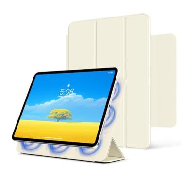 Imagem de KVTVOU Capa magnética para iPad (A16) 11ª/10ª geração (11/10,9 polegadas, 2025/2022), acessório magnético inteligente, capa de rebote com três dobras, corpo leve e despertar/hibernar automaticamente