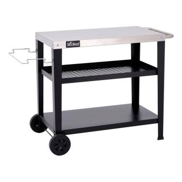 Imagem de Mesa Lateral Com Rodas Para Churrasco Mr Beef 60x45 Cm