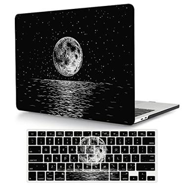 Imagem de Bandless Capa protetora compatível com MacBook Pro 14 polegadas 2021 M1 Pro/Max modelo A2442, capa rígida de plástico para laptop com capa de teclado para MacBook Pro 14 polegadas com Touch ID - Moon