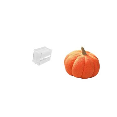 Imagem de Fenteer Porta-papel Higiênico Moderno em Acrílico com Almofadas de Pelúcia em Formato de Abóbora de Halloween para Decoração de Sofá, Ideal para Quarto Ou Sal