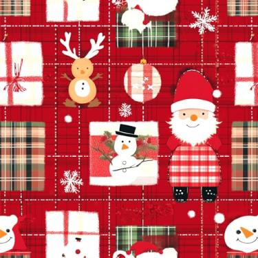 Imagem de GloryTik Papel de parede de contato de Natal, papel de parede removível autoadesivo, papel de parede espesso para paredes de quarto, sala de estar, janela, lareira e decoração interna (44 x 299 cm)