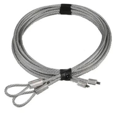 Imagem de AvOverhead Cabo de porta de garagem para porta de 2 m – Cabos galvanizados de aço 304 resistentes de 2,4 m e 15,2 cm de comprimento, resistente (embalagem com 2) | Fio resistente à corrosão, à prova