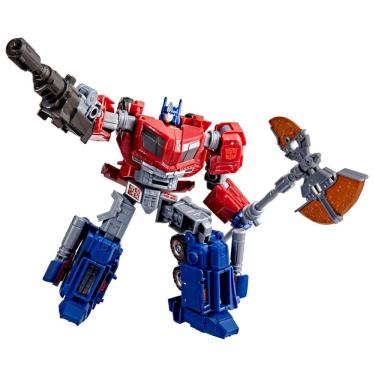 Imagem de Boneco de brinquedo Transformers Voyager Class Exclusive Optimus Prime 18cm