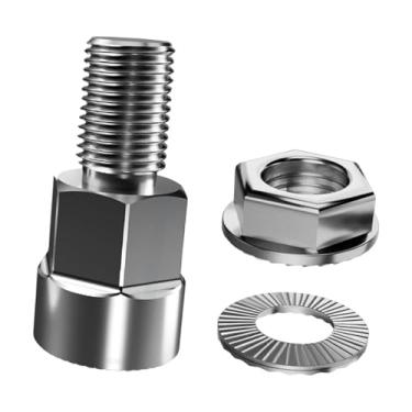 Imagem de Vaveren Adaptador de eixo de parafuso de extensão de cabeça de tração de bicicleta, acessórios de desempenho estável, adaptador de acoplamento de reboque de, M10x1.0