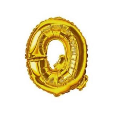 Imagem de Balao metalizado 40cm dourado letra q - PB Festas