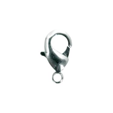 Imagem de Fecho Lagosta 16 mm Niquelado – Pacote com 10 peças – Aviamentos para Bolsas, Artesanato e Bijuterias