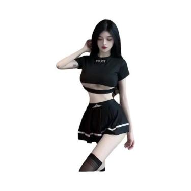 Imagem de Body De Cosplay Sexy Sem Mangas Com Gola Alta E Costas Vazadas Para Ha