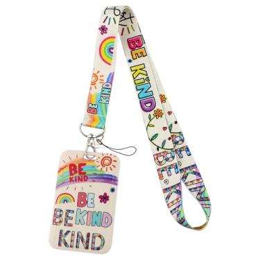 Imagem de Cordão de conscientização do autismo para crachás de identificação com suporte de crachá, cordão fofo com suporte de crachá de identificação para ED especial para mulheres adolescentes professoras