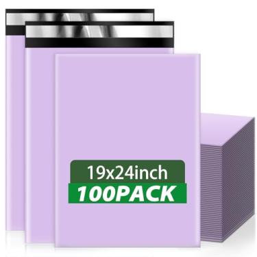 Imagem de Oududianzi Envelopes de poliéster extragrandes 19 x 24, 100 peças de sacos de envio à prova d'água, sacos de poliéster grossos para envio, sacos de envio autovedantes, sacos de embalagem de poliéster