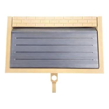 Imagem de KiBcsLic Porta-chaves de garagem com porta que abre, chaveiro de parede em miniatura para garagem, impresso em 3D, moderno e divertido para cozinha e banheiro, Bege Prata