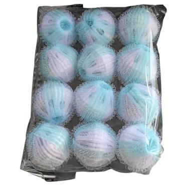 Imagem de LUMINFLY 12 coletores de pelos de animais de estimação reutilizáveis, bolas de malha para máquinas de lavar, remove, evita aglomeração, protege as roupas dos pelos de animais de estimação