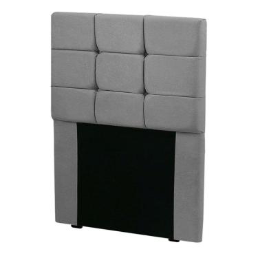 Imagem de Cabeceira Estofada Cama Box Solteiro 0.90 Julia Veludo Speciale Home Cinza Chumbo