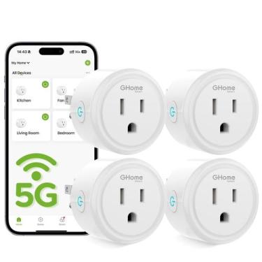 Imagem de Smart Plug Home Smart 15A 5G WiFi Alexa Google 4 Pack - GHome Smart