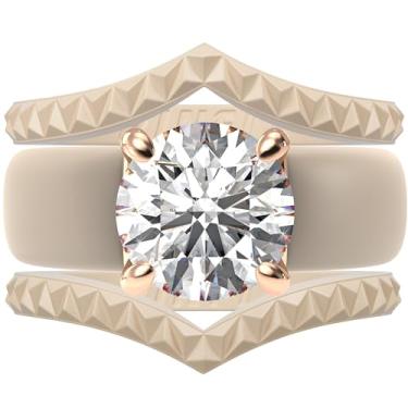 Imagem de Rinfit Anel de silicone empilhável com pedra - anel de zircônia cúbica de corte redondo para mulheres - alianças de casamento de borracha - design patenteado, Size 8, Silicone, Zircônia cúbica