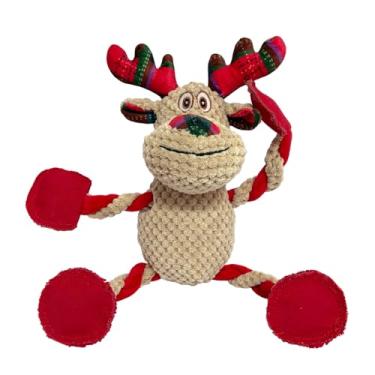 Imagem de LWBMG Brinquedo de pelúcia para cães de pelúcia com cabo de guerra, brinquedos interativos para cães mastigadores agressivos, bichos de pelúcia fofos para cachorros pequenos, médios e grandes