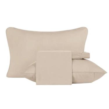 Imagem de Jogo de Cama Queen Bege Mocha Altenburg Malha Fio Penteado 100 Algodão