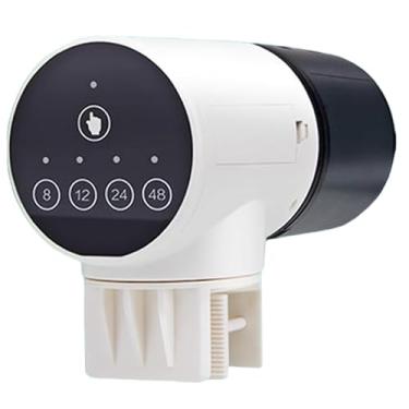 Imagem de Alimentador automático de peixes, dispensador automático de comida de peixe - Distribuidor de alimentos para tanque de alimentação de precisão - Alimentador de férias de peixes, 3 velocidades, dispens