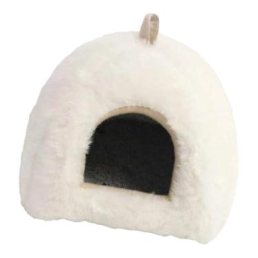 Imagem de Generic Cama quente para hamster, casinha, esconderijo, rede suspensa, para descanso de chinchila e camundongos, Branco