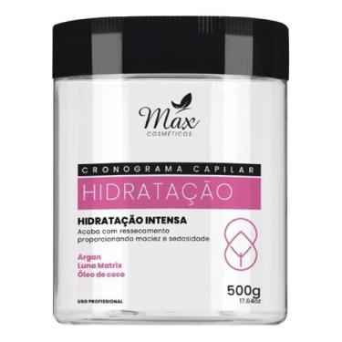 Imagem de Máscara De Hidratação 500G Cronograma Capilar Max Cosméticos - Max Com