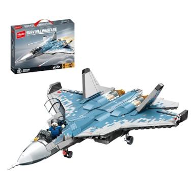 Imagem de SEMBO Block SU-57 Stealth Fighter Jet Block Building Kit – 999 PCS Military Aircraft Model, Opening Cockpit, Retractable Landing Gear, Missile Bay, Foldable Wings – Survival Warfare Series - 6+ Ages