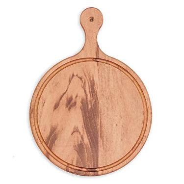 Imagem de Tábua para Polenta Pizza Carne Corte Multiuso Gourmet 40cm - Madeira Maciça Nobre
