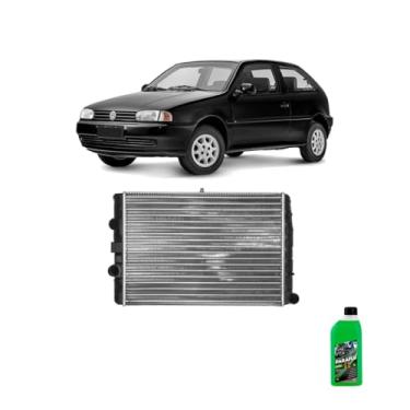 Imagem de Kit Radiador VW Gol 97 1.0 8/16V G3/G4 Com Ar + Aditivo Radiador Paraflu Verde 1L