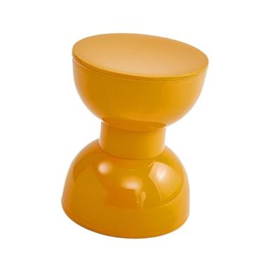 Imagem de WeiLaiKeQi Mesa lateral pequena para móveis internos, trocador de sapatos, mesa de centro minimalista e suave para sofá, cadeira e porta, Amarelo