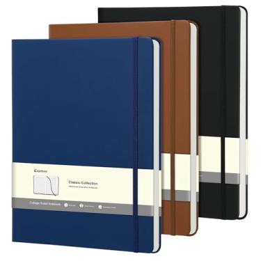 Imagem de Comix 3 Pack a4 Lined Journal Notebooks, 240 Pages, 8.5 x 11 Inches, Black, Hardcover Journaling Notebooks for Men & Women- Fits for Office, Business, School, Notes Taking & Writing