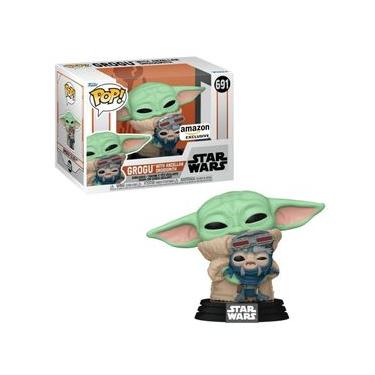 Imagem de Boneco Funko Pop! Star Wars Mandalorian Grogu c/ Droidsmith