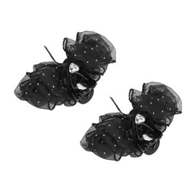 Imagem de Yinhing 2 Peças de Prendedores de Cabelo Elegantes de Malha de Tule Com Laço para Mulheres e Meninas, Acessórios de Cabelo Elegantes Com Laço Grande para Uso Diário, Festas, Datas e Eventos de Trabalho