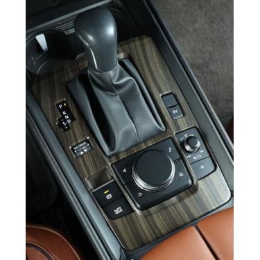 Imagem de Birbenben Compatível com acessórios híbridos Mazda CX 50 2025 2026, acabamento de grão de madeira, moldura de painel de câmbio central para Mazda CX-50 CX 50 Hybrid