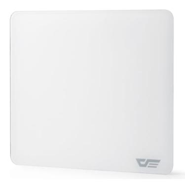 Imagem de darkFlash Mouse pad de vidro 29 × 26 cm, superfície temperada ultra-suave, rastreamento de precisão, base de borracha antiderrapante, acabamento gravado durável, ideal para jogos e trabalho (branco